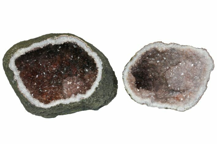 Amethyst Crystal Geode with Hematite Inclusions - Morocco #136945